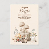 Boy Baby Boho Woodland Diapper Raffle Informatiekaartje (Voorkant)
