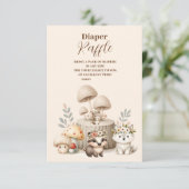 Boy Baby Boho Woodland Diapper Raffle Informatiekaartje (Staand voorkant)