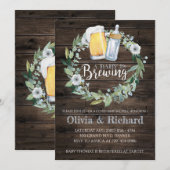 Boy Baby gaat Baby shower-uitnodiging brouwen Kaart (Voorkant / Achterkant)