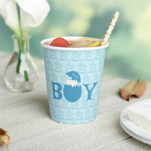 Boy Baby Gender Reveal Party Papieren Bekers