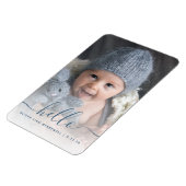 Boy Baby Hallo Photo Blue Magneet (Linkerzijde)