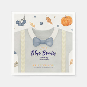 Boy baby shower autum herfst burlap bodysuit servet