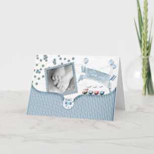 Boy Baby shower Bedankt kaarten