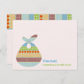 Boy Baby shower Boho Stippen Bundle Kaart (Voorkant / Achterkant)