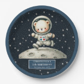 Boy Baby shower Bord met Space Teddy Bear (Voorkant)