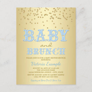 Boy Baby shower Brunch Baby Shower Uitnodigingen