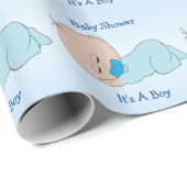 Boy Baby shower Custom Cadeaupapier (Rol Hoek)