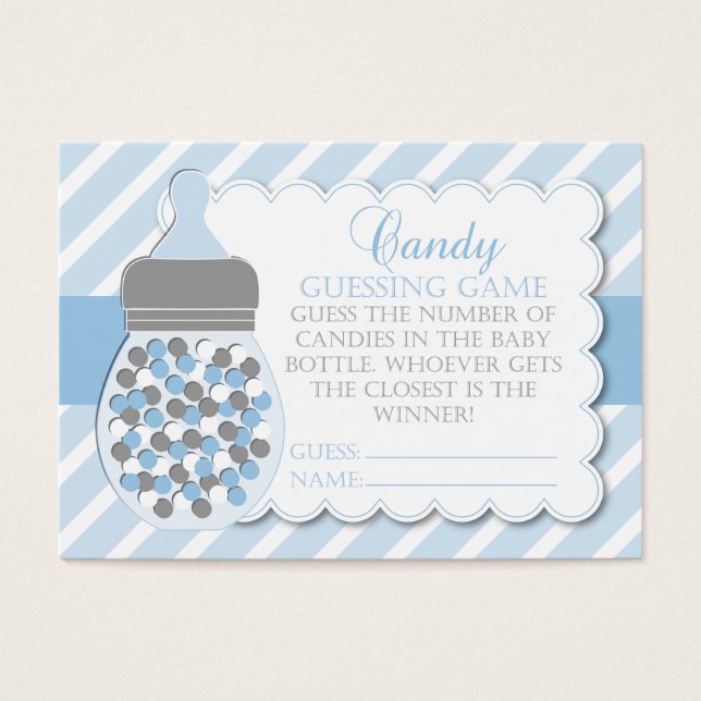 Boy Baby shower de bouteille de jeu de devis (Devant)