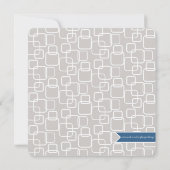 Boy Baby shower Hart Olifanten Retro Modern Kaart (Achterkant)