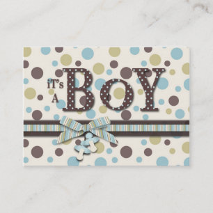 Boy Baby shower Herinneringskaart Visitekaartje
