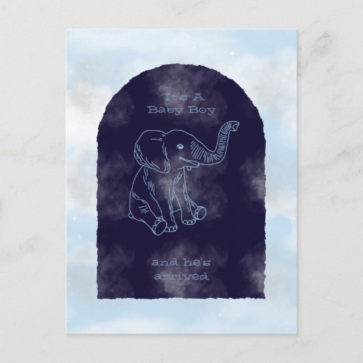 Boy Baby Shower Invitation Briefkaart (Voorkant)