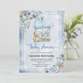  Boy Baby shower Kaart (Staand voorkant)