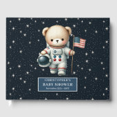 Boy Baby shower Livre d'invité Custom Teddy Bear (Recto)