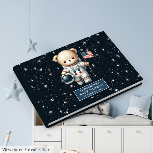 Boy Baby shower Livre d'invité Custom Teddy Bear