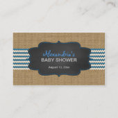 Boy baby shower luier verloting tickets informatiekaartje (Achterkant)