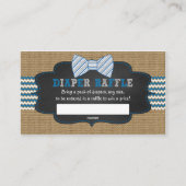 Boy baby shower luier verloting tickets informatiekaartje (Voorkant)