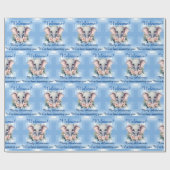 Boy Baby shower of pasgeboren olifant Naam toevoeg Cadeaupapier (Vlak)