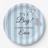 Boy Baby Shower Papieren Bordje (Voorkant)