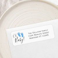 Boy Baby shower Return-adres