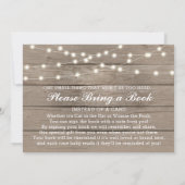 Boy Baby shower Rustic String Lights Baby's Adem Kaart (Achterkant)