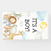 Boy Baby shower Safari Oerwoud Animals Cute Spandoek (Horizontaal)