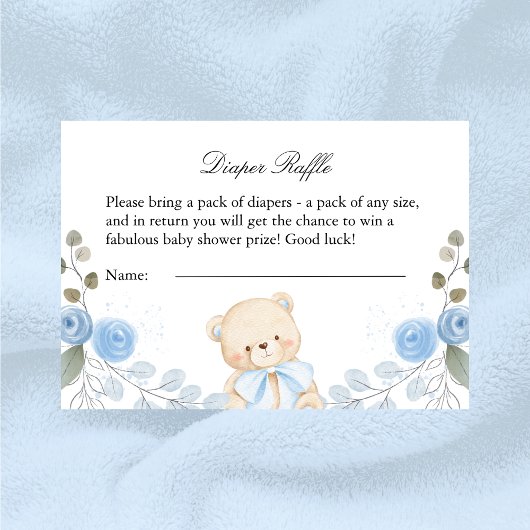 Boy Baby shower Teddy Bear Enclosure Kaart