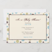 Boy Baby shower Uitnodiging (Achterkant)