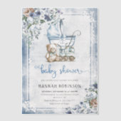  Boy Baby shower Vellum Uitnodigingen (Voorkant)