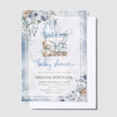  Boy Baby shower Vellum Uitnodigingen (Offset)