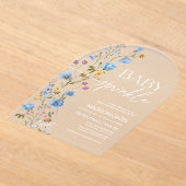 Boy Baby Sprinkle Acrylic Invitation (Poser)