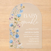 Boy Baby Sprinkle Acrylic Invitation (Recto)
