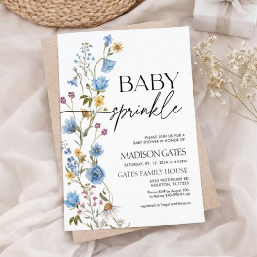 Boy Baby Sprinkle Invitation Kaart