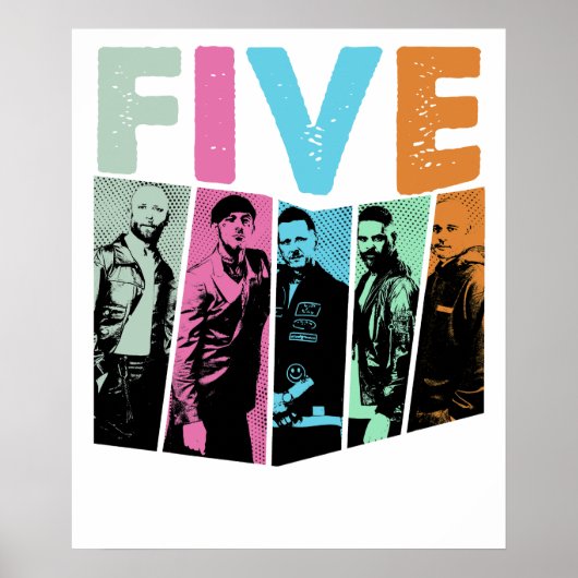 boy band five  poster (Voorkant)