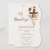 Boy Baptism Invitation in Spanish Boho (Devant)
