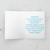 Boy Baptism invitations (Intérieur)