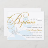 Boy Baptism Uitnodiging (Voorkant / Achterkant)