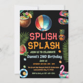 Boy Beach Ball Pool Invitation Anniversaire (Devant)