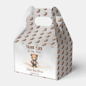 Boy Bearly Wait Amerikaans Football Baby shower Bedankdoosjes (Voorkant Zijde)
