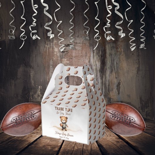 Boy Bearly Wait Amerikaans Football Baby shower Bedankdoosjes