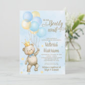 Boy Beer Baby shower Uitnodiging (Staand voorkant)