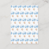 Boy Beer Blue Balloon Baby shower Luier Raffle Informatiekaartje (Achterkant)