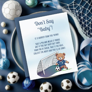 Boy Beer Voetbal Baby shower Zeg niet Baby Game