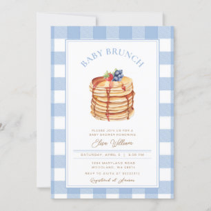 Boy Berries Pannenkoek Baby shower Brunch Kaart