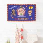 Boy Big Top Circus Carnaval Vijfde Verjaardag Bann Spandoek (Insitu)