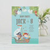 Boy Birthday - Invitation pirate (Debout devant)