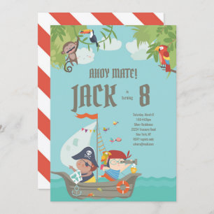 Boy Birthday - Invitation pirate