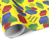 Boy Birthday Party - Bouwstenen Cadeaupapier (Rol Hoek)