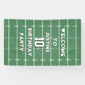 Boy Birthday Party Football Personalized Spandoek (Horizontaal)