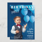 Boy Birthday Party Magazine Couverture Invitation (Devant / Derrière)