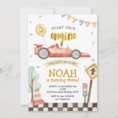 Boy Birthday Racing voiture Invitation (Devant)
